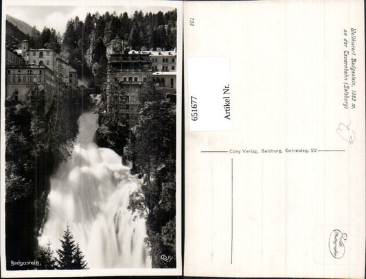 651677,Foto Ak Bad Gastein Wasserfall