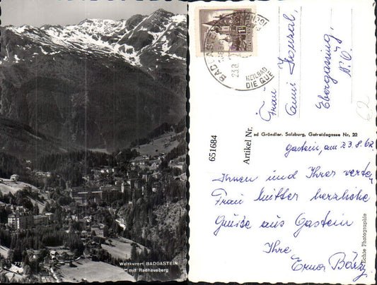 651684,Foto Ak Bad Gastein m. Radhausberg