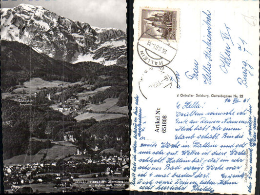 651808,Foto Ak Hallein Dürrnberg m. Hohen Göll