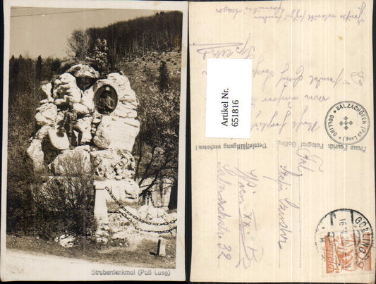 651816,Struberdenkmal Pass Lueg Golling an der Salzach pub Franz Feurich