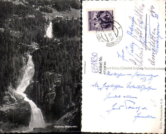 651830,Foto Ak Krimml Krimmler Wasserfall