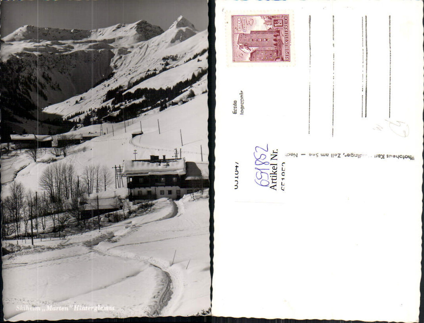 651852,Foto Ak Skiheim Marten Hinterglemm Saalbach-Hinterglemm Winteransicht