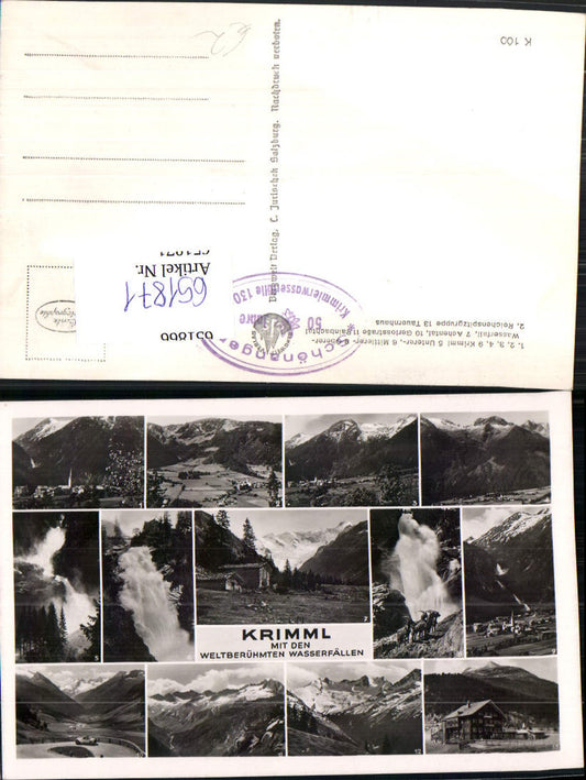 651871,Mehrbild Ak Krimml Wasserfälle