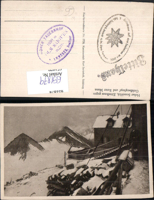 651879,Rauris Hoher Sonnblick Zittelhaus geg. Goldbergkopf u. Roter Mann