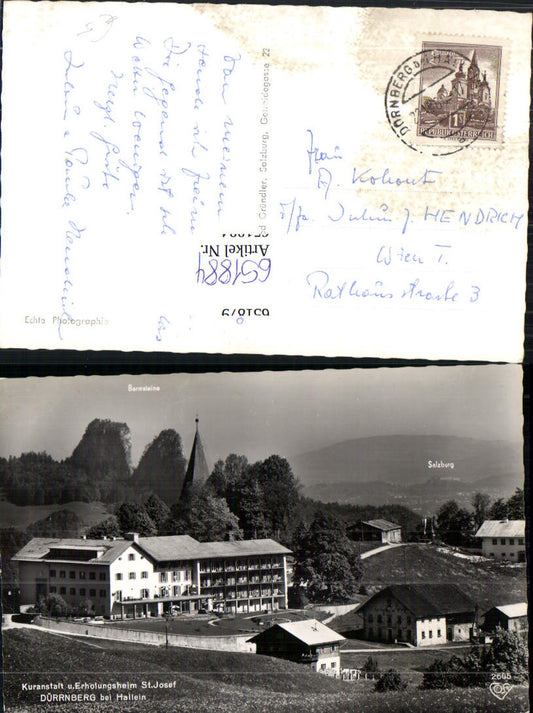 651884,Hallein Dürrnberg Kuranstalt u. Erholungsheim St Josef
