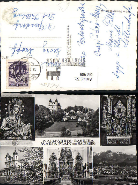 651968,Mehrbild Ak Bergheim Maria Plain Wallfahrtsbasilika Inneres Altar