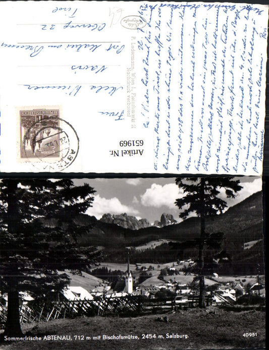 651969,Foto Ak Abtenau m. Bischofsmütze