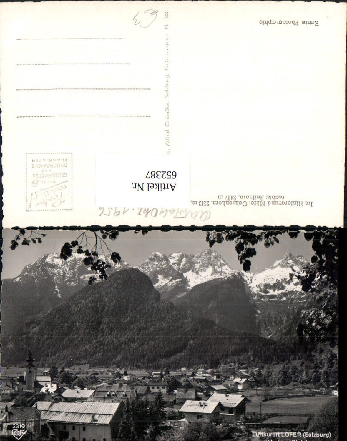 652387,Foto Ak Lofer m. Loferer Steinberge