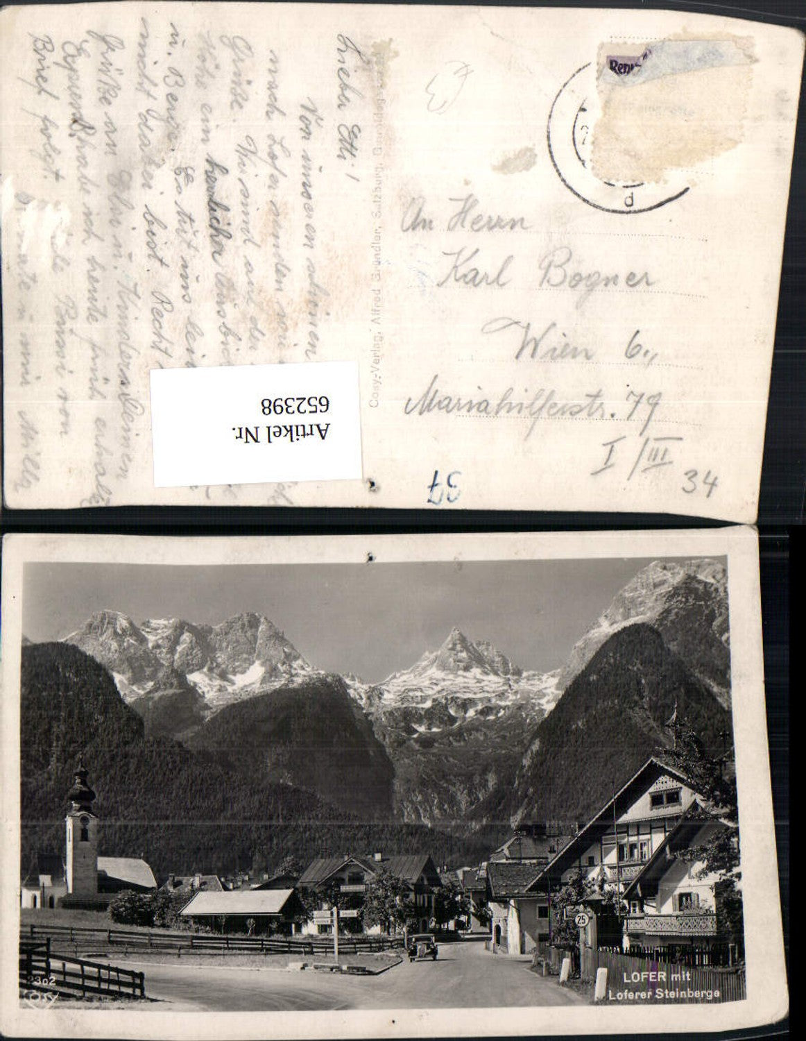 652398,Foto Ak Lofer m. Loferer Steinberge