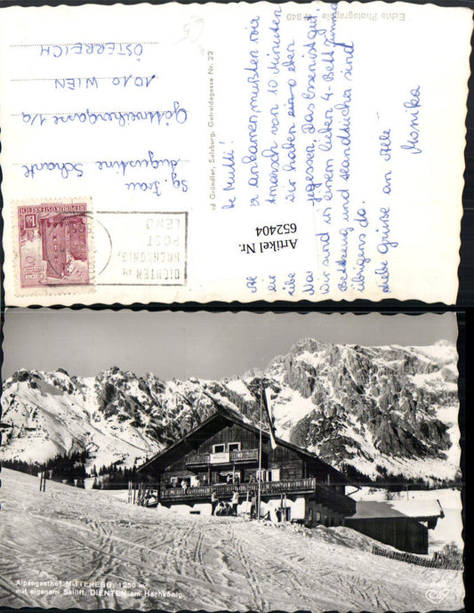 652404,Foto Ak Alpengasthof Mitteregg Dienten a. Hochkönig Wintersport