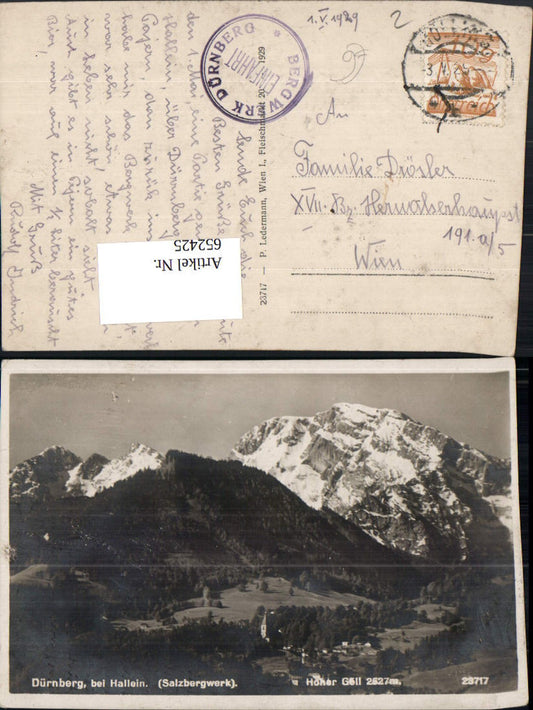 652425,Dürnberg b. Hallein Salzbergwerk u. Hoher Göll