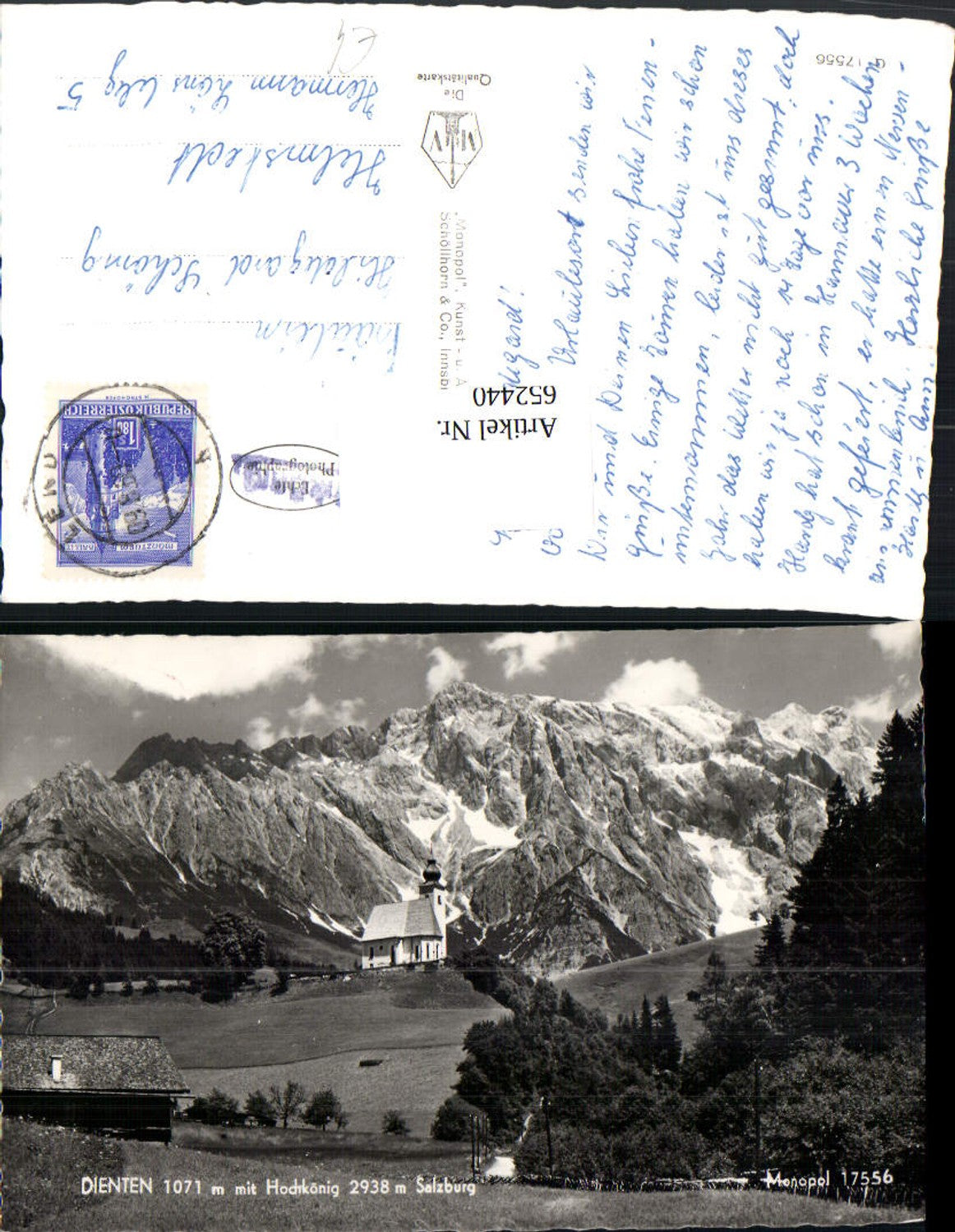 652440,Foto Ak Dienten a. Hochkönig Ansicht Kirche