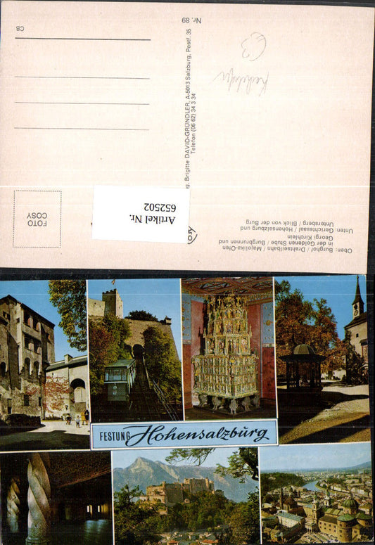 652502,Mehrbild Ak Salzburg Hohensalzburg Kachelofen Burghof Drahtseilbahn Georgi Kirchlein