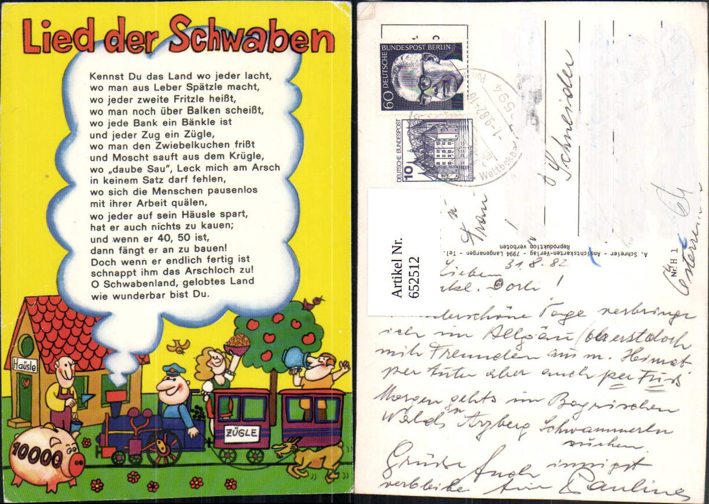 652512, Song of the Swabians Songcard Lyrics