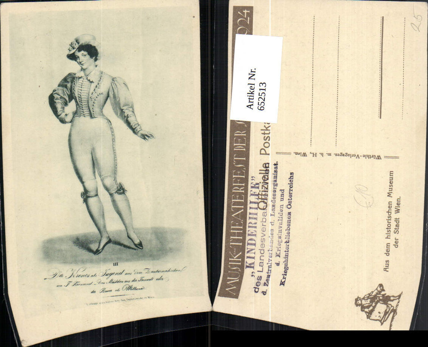 652513, Music Theatre Festival Vienna 1924 Kiones as Youth