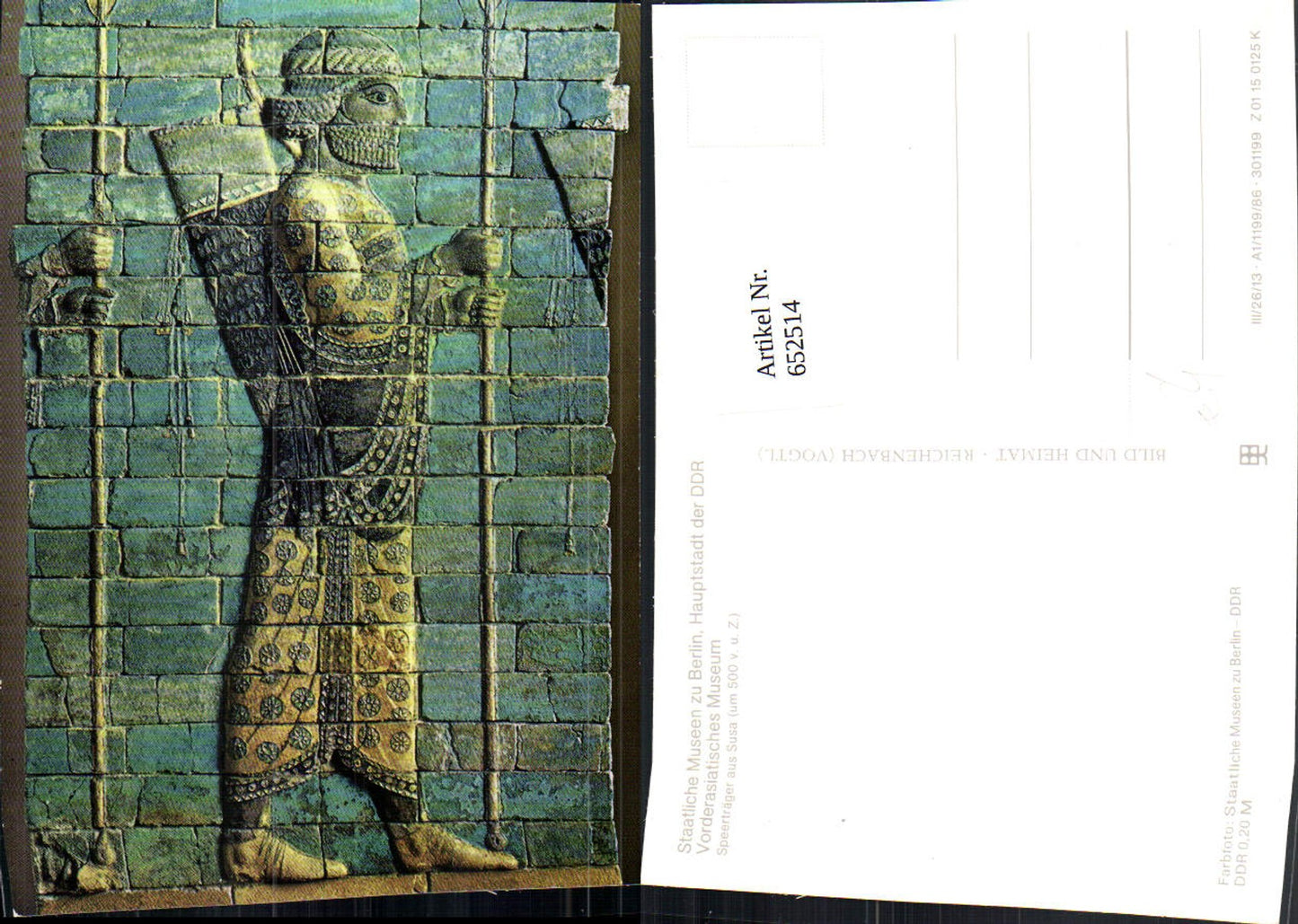 652514,Berlin Staatliches Museum DDR Speerträger aus Susa