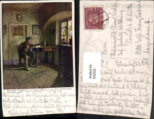 652522, Artist Ak J. Kinzel A good drop of wine Drinking alcohol
