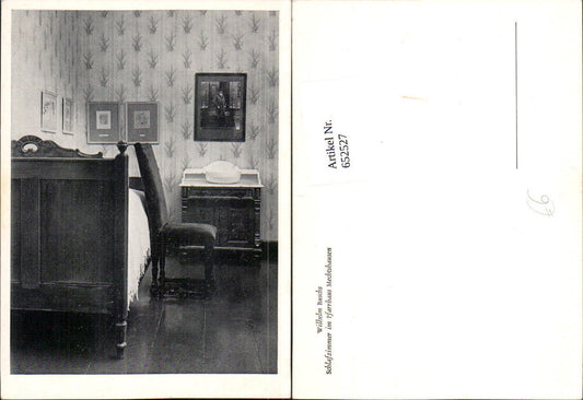652527, Wilhelm Busch bedroom in the rectory of Mechtshausen interior writer