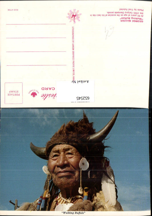 652545,Walking Buffalo George McLean Indianer Calgary Stampede parade 1965
