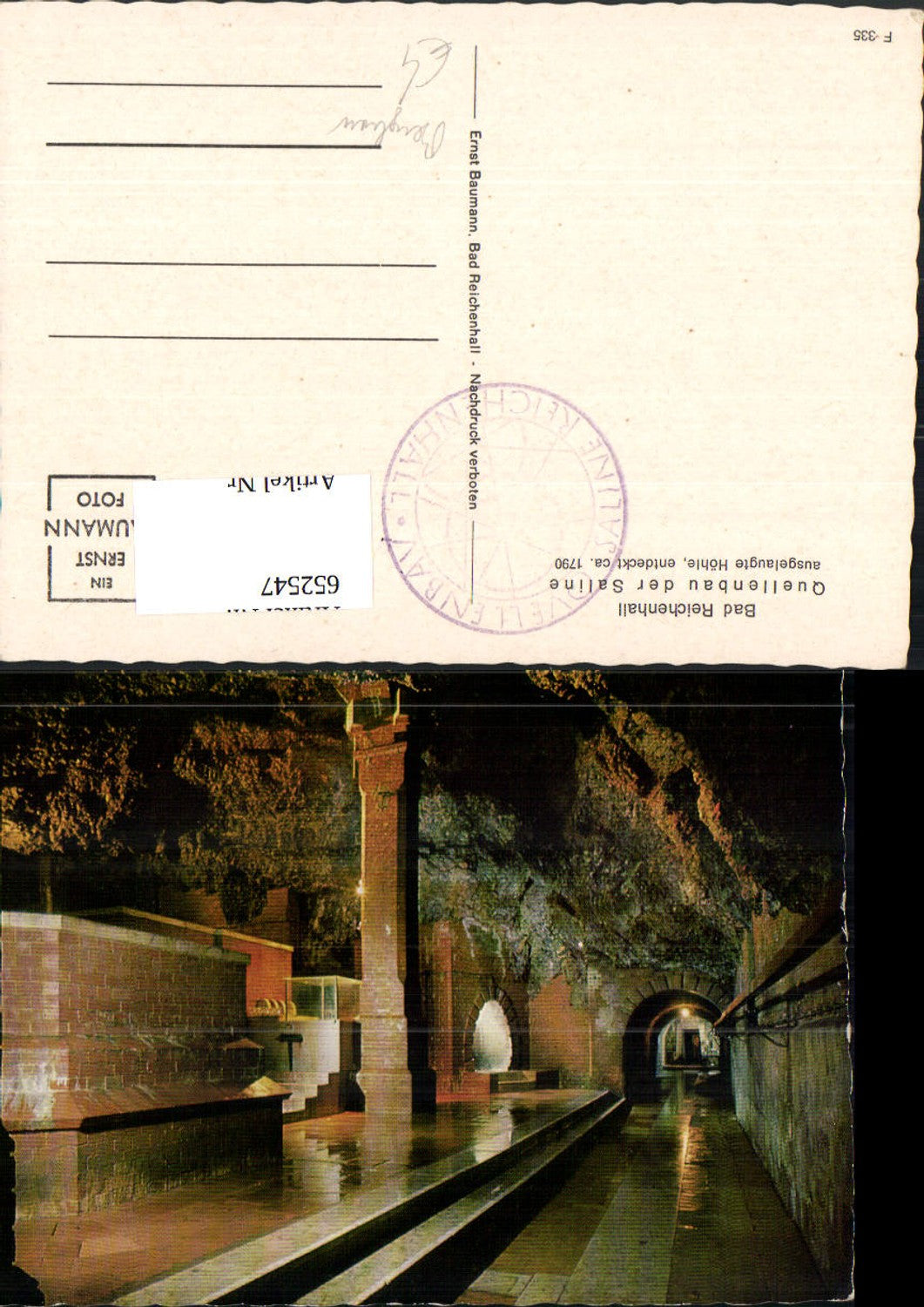 652547, Bad Reichenhall, spring construction of the saltworks, mine, mining