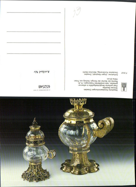 652548,Dresden Kunstsammlung Zwei Gotische Bergkristallgefäße Becher