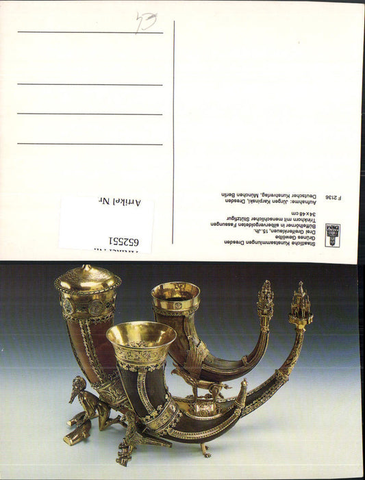 652551,Dresden Kunstsammlung Büffelhörner Trinkhorn