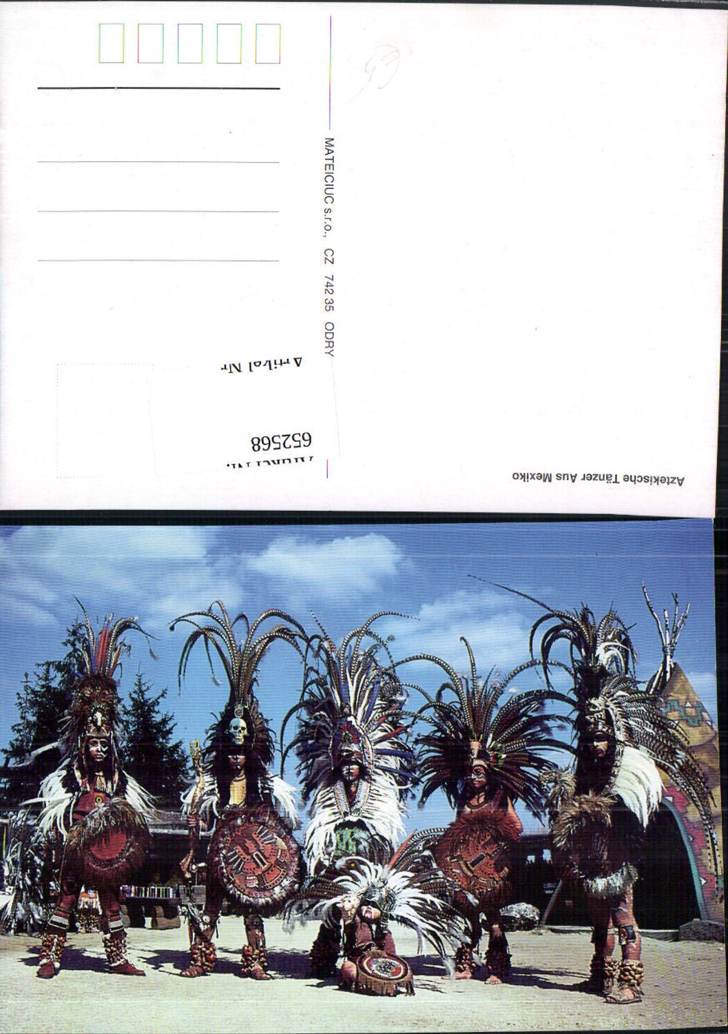 652568,Aztekische Tänzer aus Mexico Mexiko Indianer Azteken Volkstypen