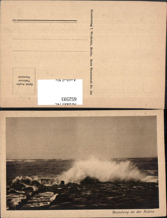 652593,Brandung an der Buhne Wellen Meer