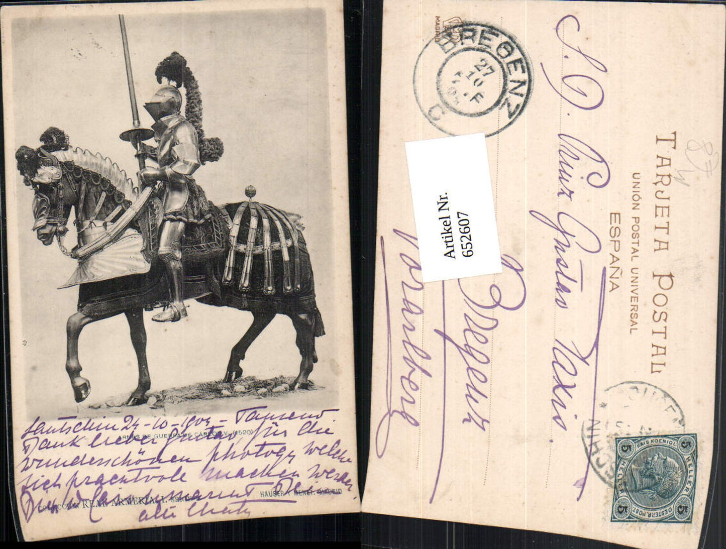 652607,Armes dr Guerras de Carlos V. Ritter Rüstung