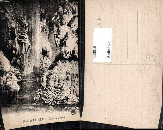 652810,Puits de Padirac Colonne Geante Grotte