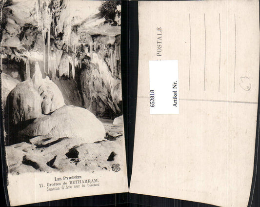 652818,Les Pyrenees Grottes de Betharram Jeanne d Arc sur le bucher Grotte