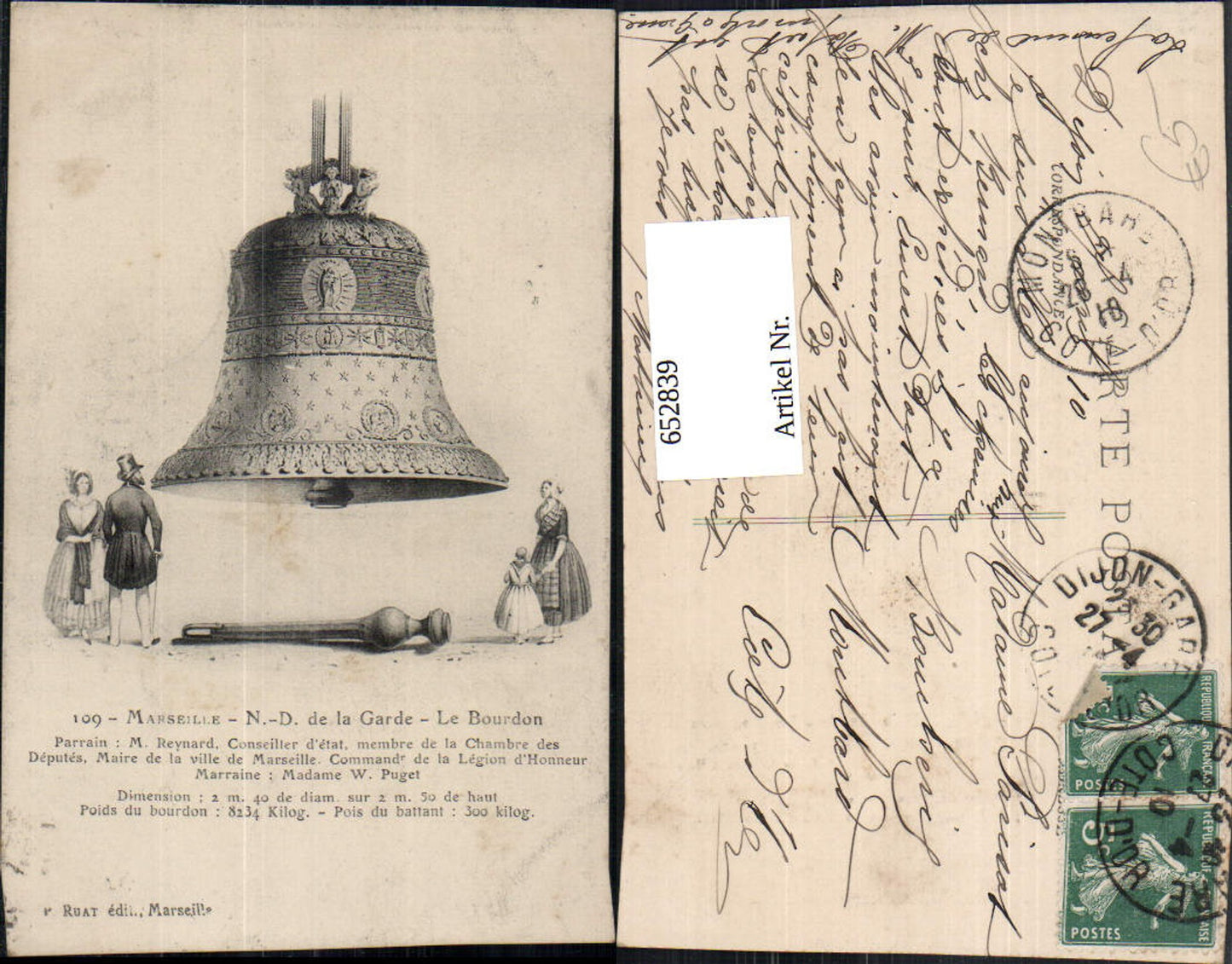652839,Marseille Notre Dame de la Garde Le Bourdon bell France