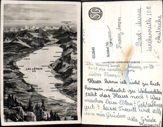 652840,Photo Ak Lac Leman Nyon Vevey Genve Switzerland France Location map
