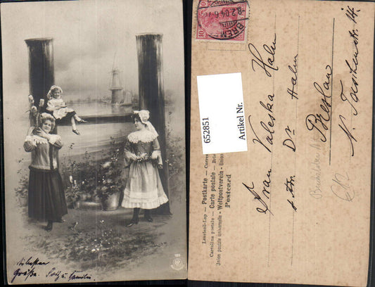 652851, Letters Ak H Women Girls Traditional Costume Windmill