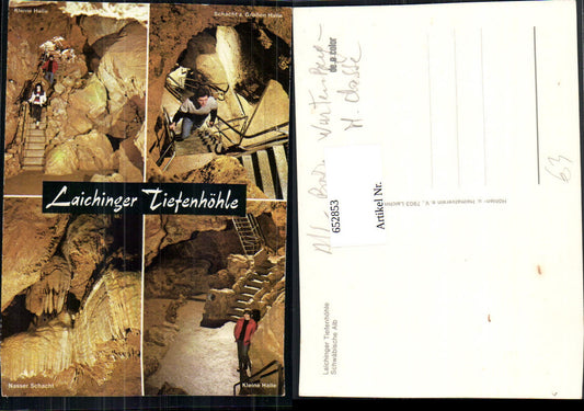 652853,Multi-image Ak Laichinger Tiefenhöhle Schwäbische Alb Cave Grotto