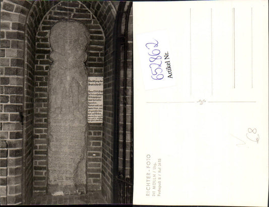 652862,Foto Ak Mölln Lauenburg Grab Grabinschrift Detailansicht pub Richter Foto