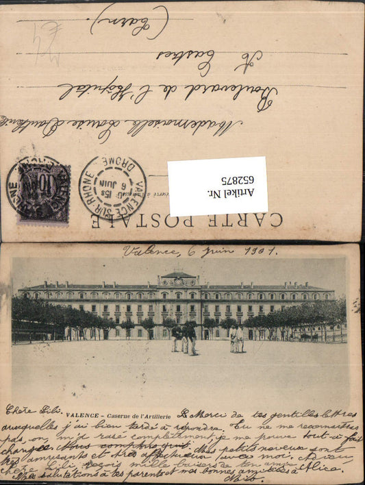 652875,Valence Caserne dl Artillerie Kaserne 1901 France