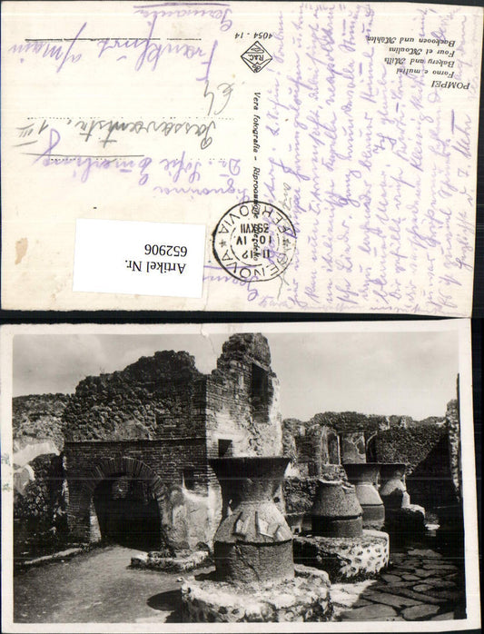 652906,Photo Ak Pompei Forno e mulini Backooen and mill ruins
