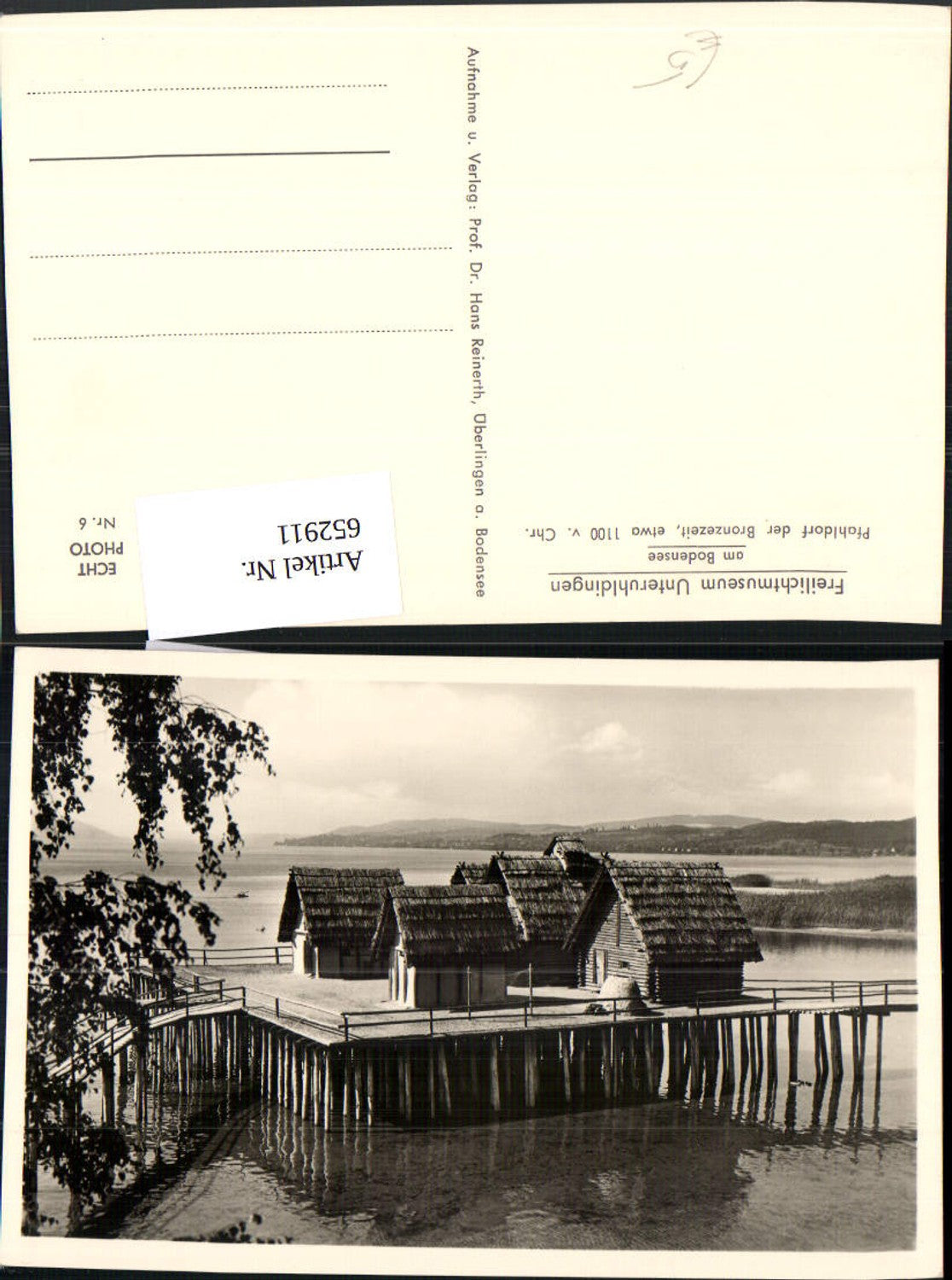 652911,Freilichtmuseum Unteruhldingen a. Bodensee Pfahldorf Steinzeit Wehrpalisade Wohnhäuser