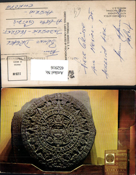 652916,Calendario Azteca Aztec Calender Mexico Museo Nacional Azteken Geschichte
