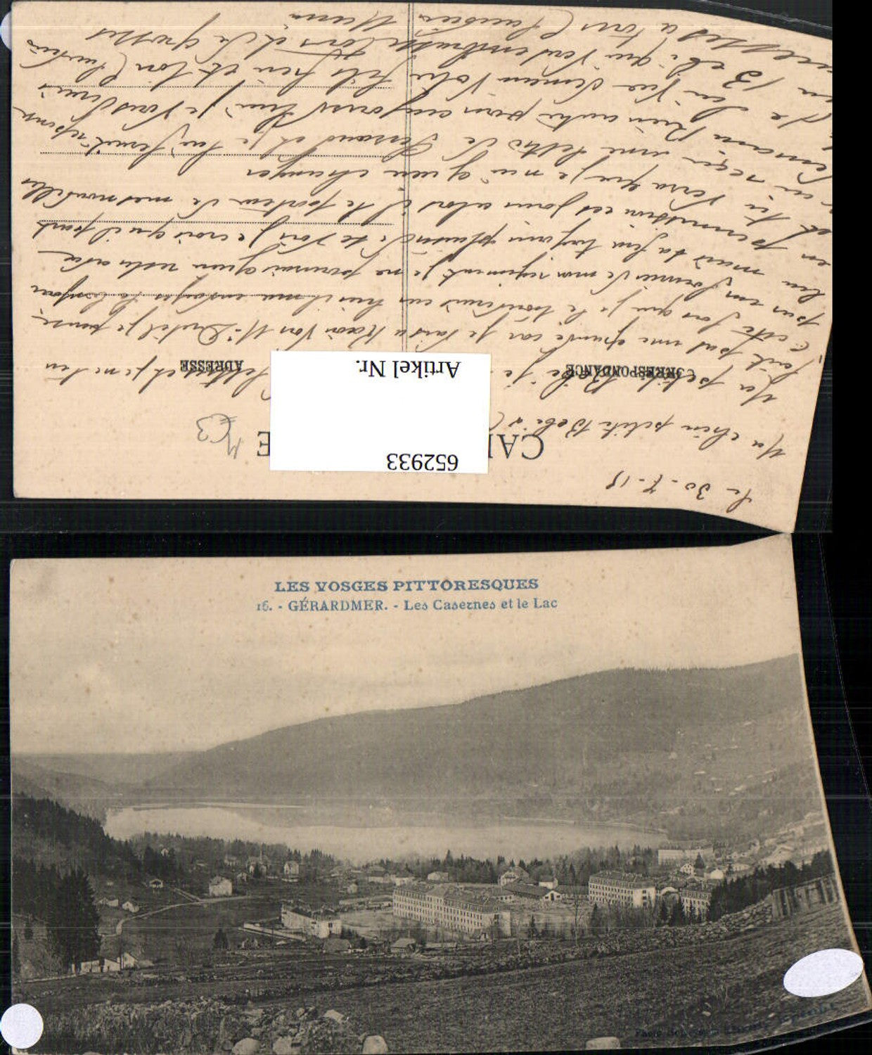 652933,Les Vosges Pittoresques Gerardmer Les Casernes et le Lac Kaserne France