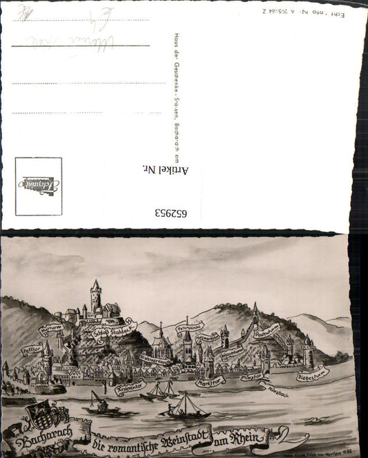 652953, Matthäus Merian, Merian engraving, 1632, Bacharach am Rhein