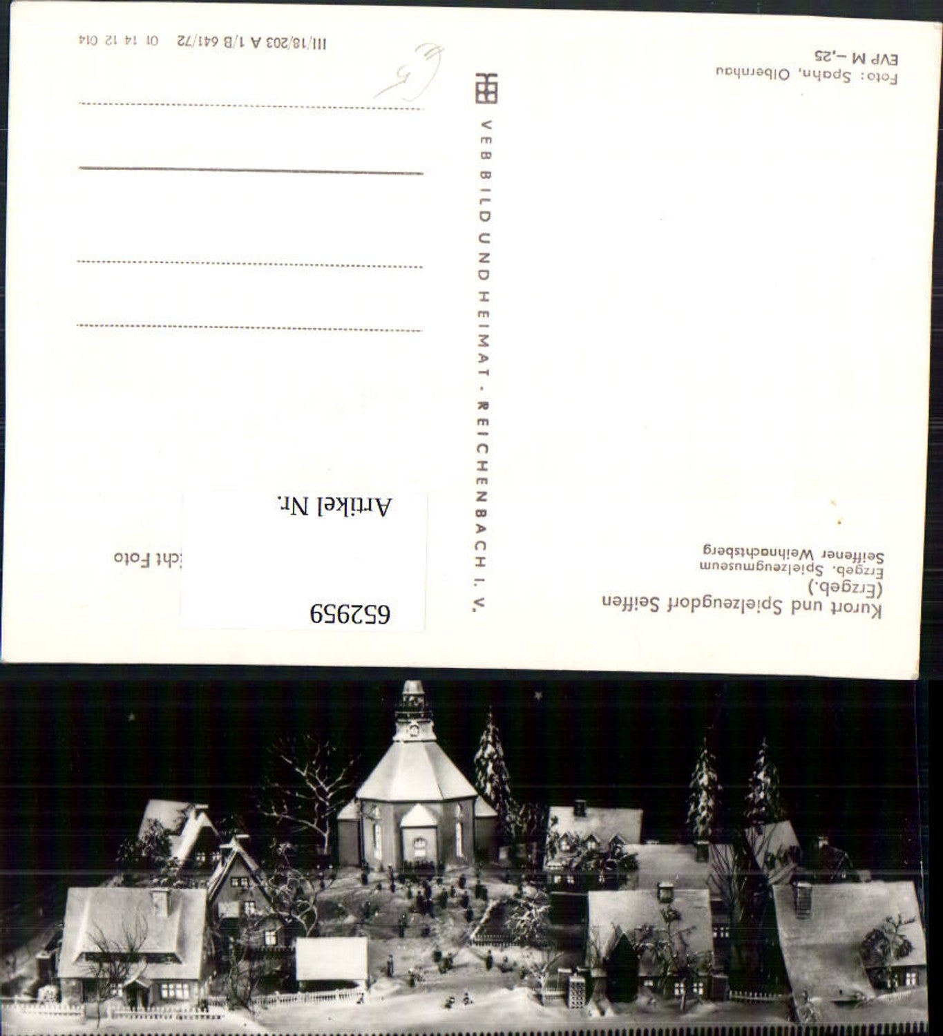 652959, Photo Ak Seiffen Erzgebirge Toy Museum Christmas Mountain