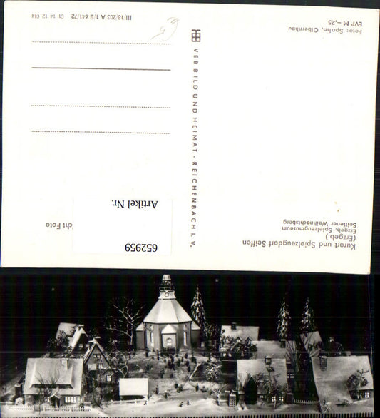 652959, Photo Ak Seiffen Erzgebirge Toy Museum Christmas Mountain