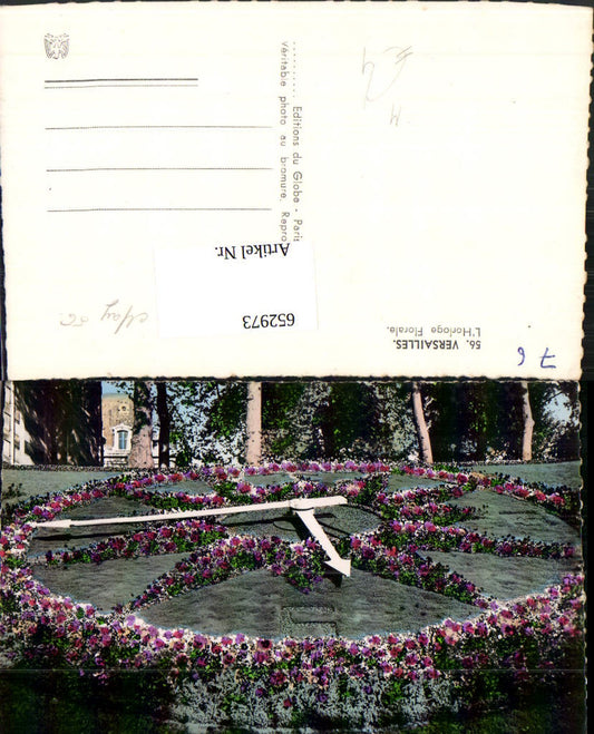 652973,Versailles Blumenuhr L Horloge Florale Blumen France