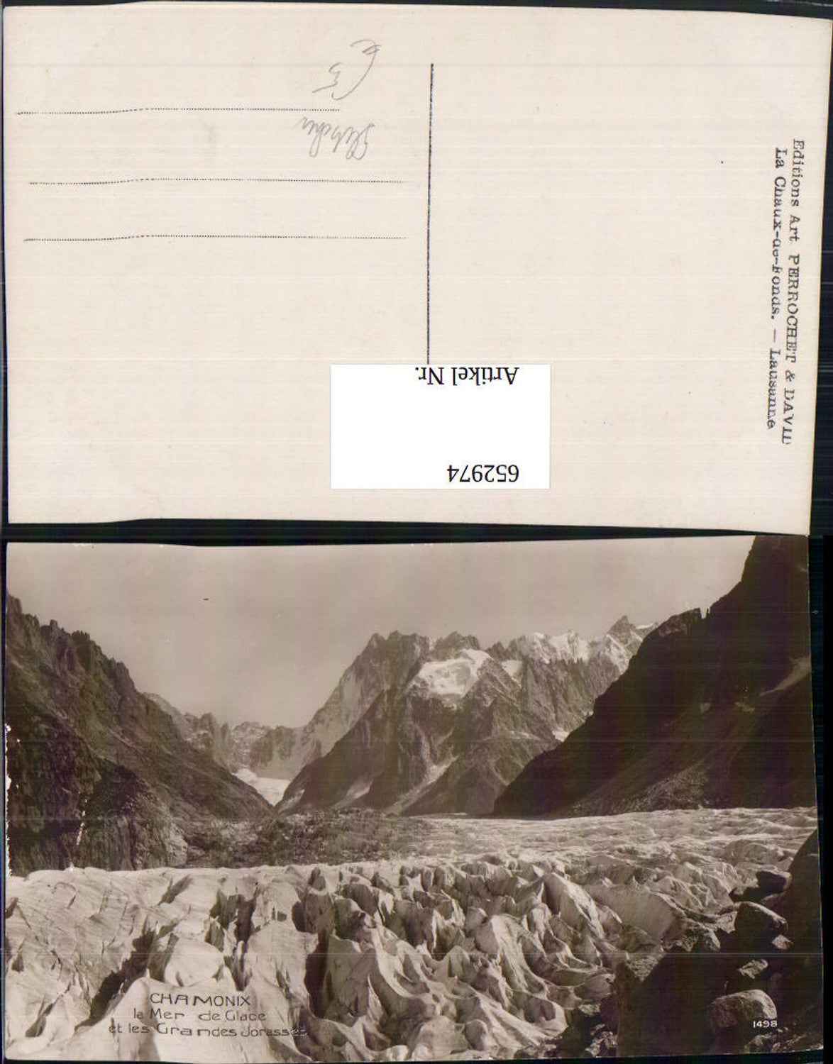 652974,Chamonix la Mer de Glace et les Grandes Jorasses Gletscher