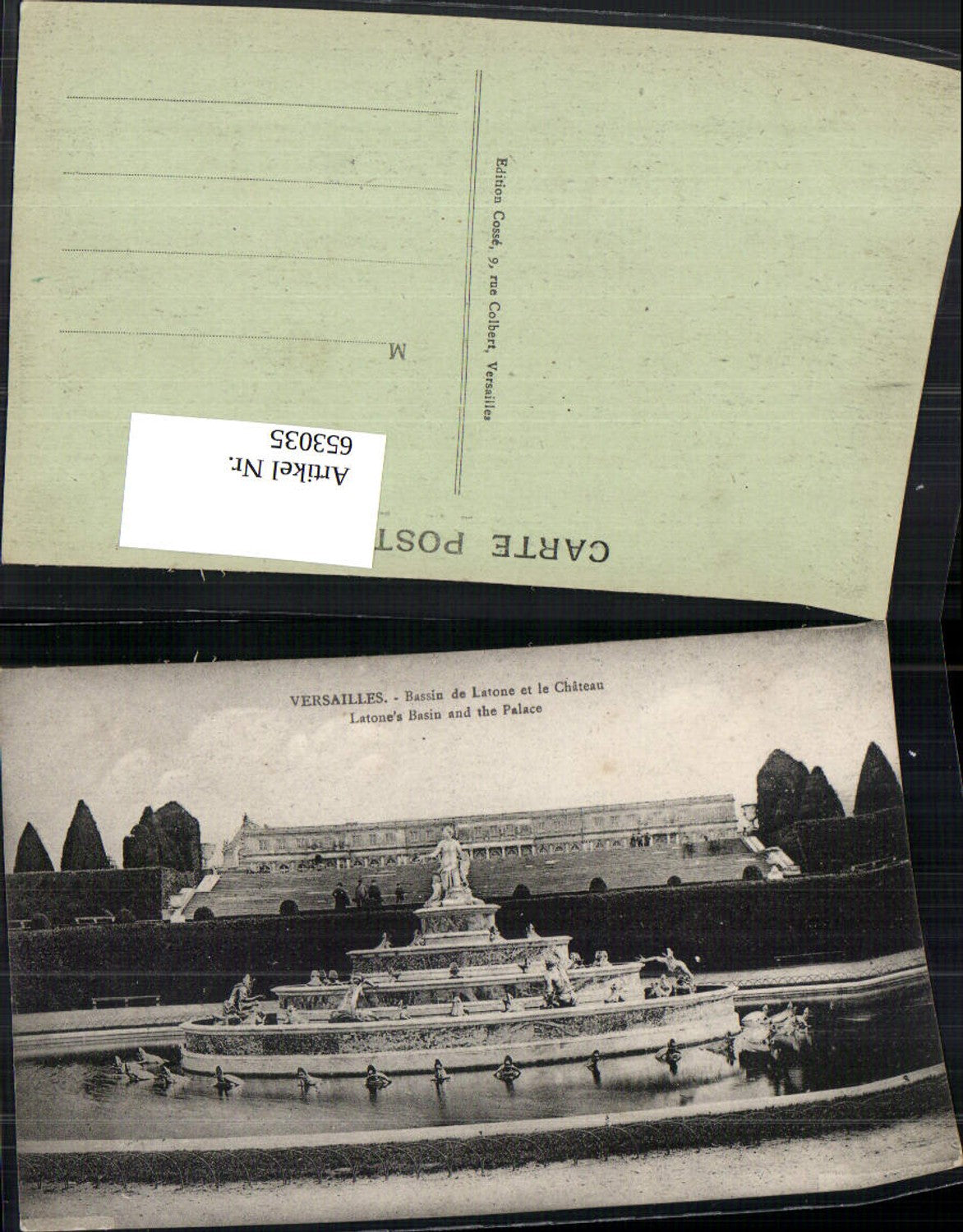 653035,Versailles Bassin de Latone et le Chateau Brunnen France