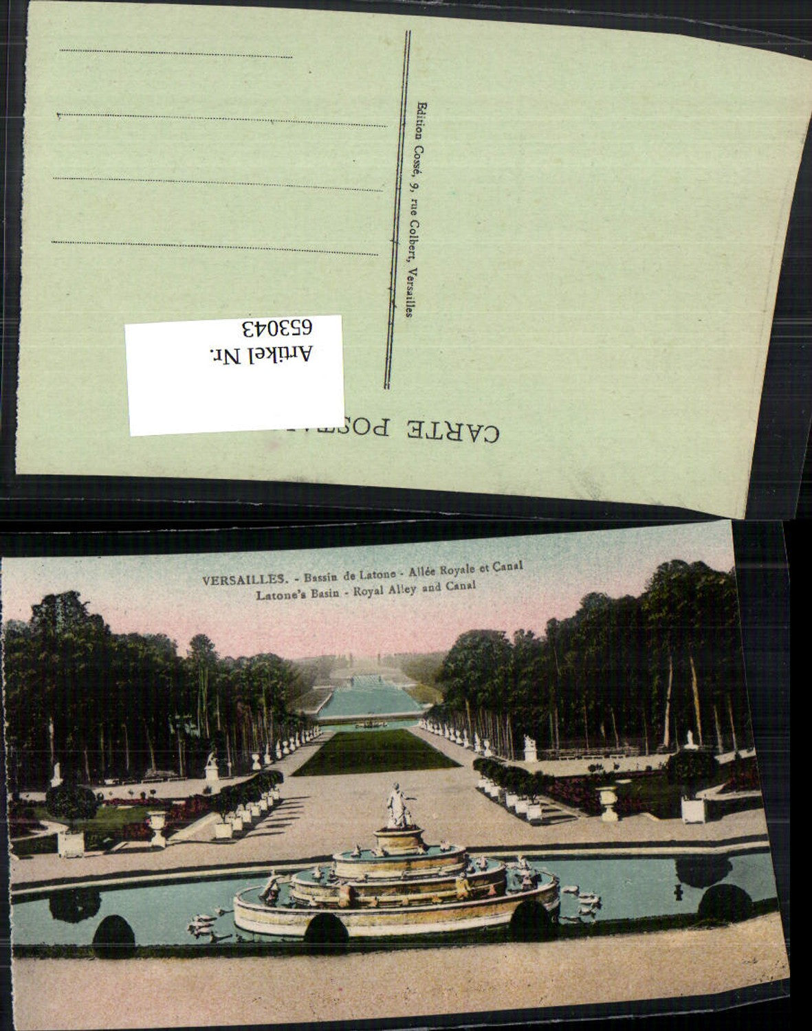 653043,Versailles Bassin de Latone Allee Royale et Canal Brunnen France