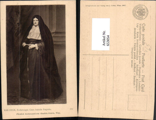 653054,Van Dyck Erzherzogin Clara Isabella Eugenia Spanische Regentin als Nonne pub Löwy 270