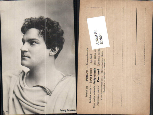 653850,Foto-AK Georg Reimers Schauspieler